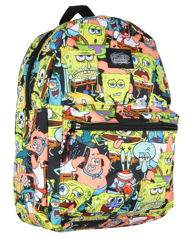 SpongeBob SquarePants Expressions AOP 16" Backpack Laptop Travel Book Bag