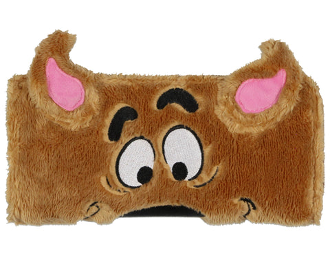 Scooby Doo! Cartoon 3-D Ears Fuzzy Scooby Quarter Zip Travel Wallet