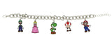 Super Mario Bros 5 Character Charm Chain Link Jewelry Bracelet For Women