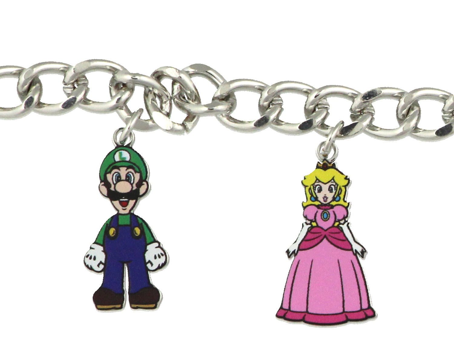 Super Mario Bros 5 Character Charm Chain Link Jewelry Bracelet For Women