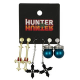 Hunter X Hunter Anime Manga Chrollo Lucifer Stud and Hook Earring 3 Pack