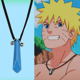 Naruto Shippuden First Hokage Tsunade Blue Crystal Charm Necklace