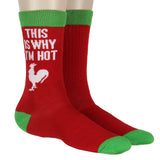 Sriracha Men's Socks This Is Why I'm Hot Chili Sauce Design 2 Pairs Crew Socks