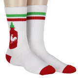 Sriracha Men's Socks This Is Why I'm Hot Chili Sauce Design 2 Pairs Crew Socks