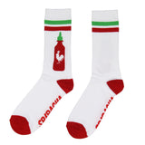 Sriracha Men's Socks This Is Why I'm Hot Chili Sauce Design 2 Pairs Crew Socks