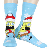 SpongeBob SquarePants I am Ready Christmas Holiday 2 Pack Mens Crew Socks