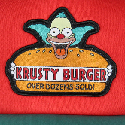 The Simpsons Krusty Burger Embroidered Mesh Back Snapback Baseball Hat OSFM