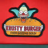 The Simpsons Krusty Burger Embroidered Mesh Back Snapback Baseball Hat OSFM