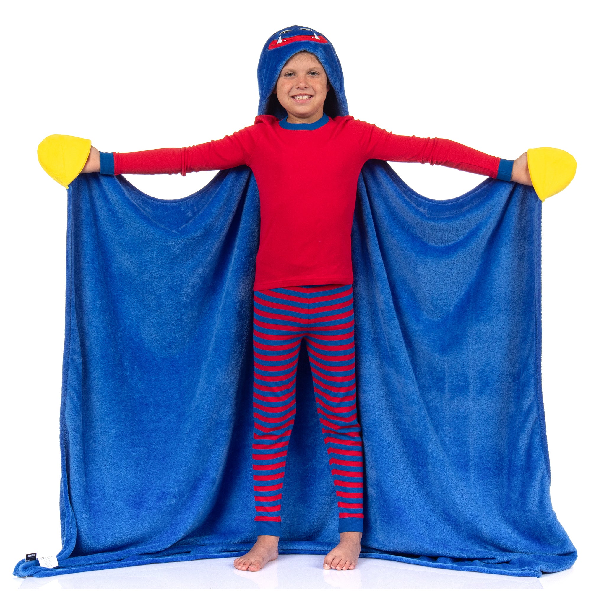 Poppy Playtime Huggy Wuggy Super Soft Hooded Blanket with Embroidered Face
