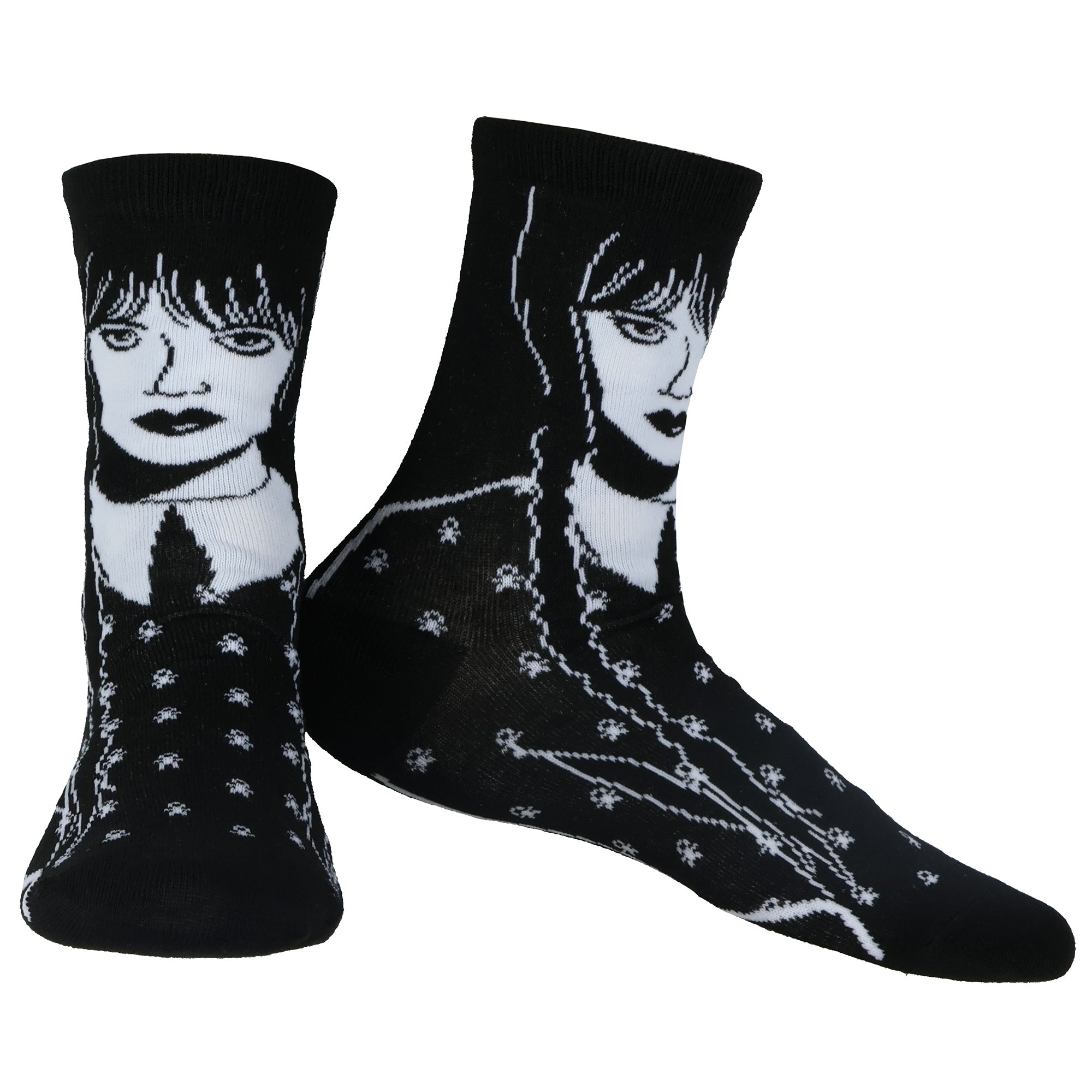 Wednesday Addams Socks Women's Creepy Walk Juniors One Size Crew Sock 1 Pair
