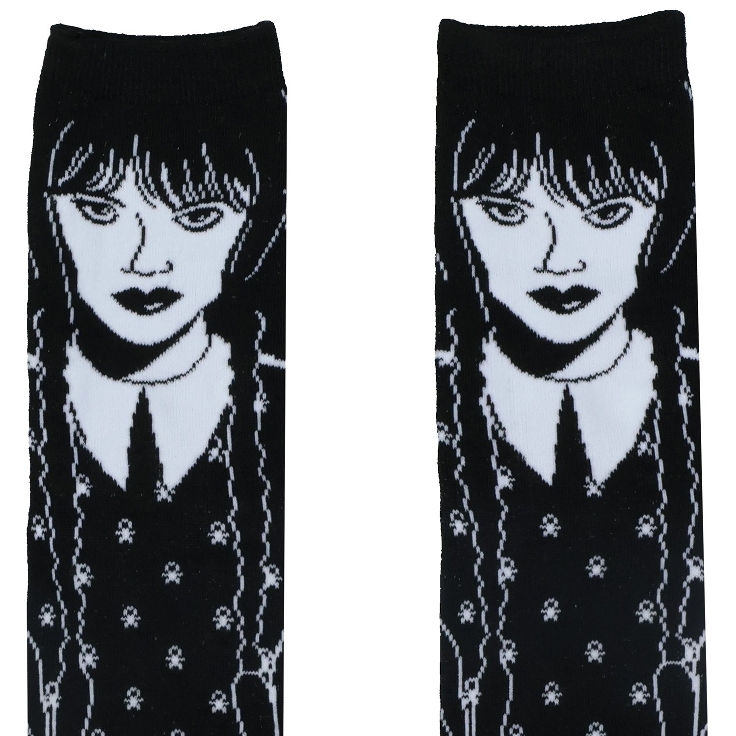 Wednesday Addams Socks Women's Creepy Walk Juniors One Size Crew Sock 1 Pair