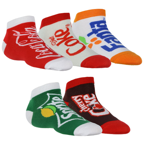 Coke Family Women's Mix and Match No Show Low Cut Ankle Socks 5 Pairs
