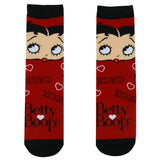 Betty Boop Socks Women's XOXO Character Design Quarter Ankle Socks 1 Pair