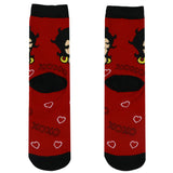Betty Boop Socks Women's XOXO Character Design Quarter Ankle Socks 1 Pair