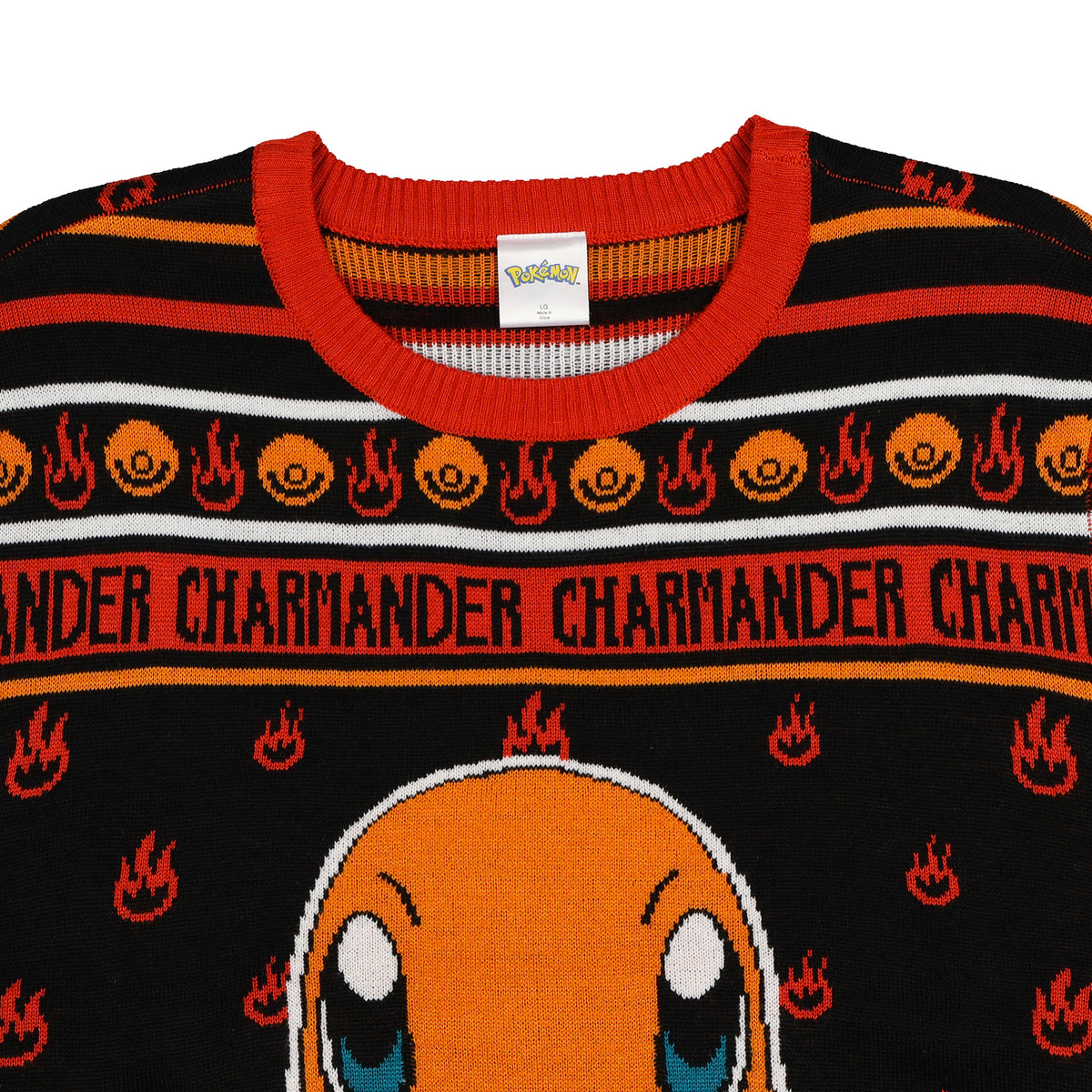 Pokemon Ugly Christmas Sweater Kids Charmander Knit Pullover