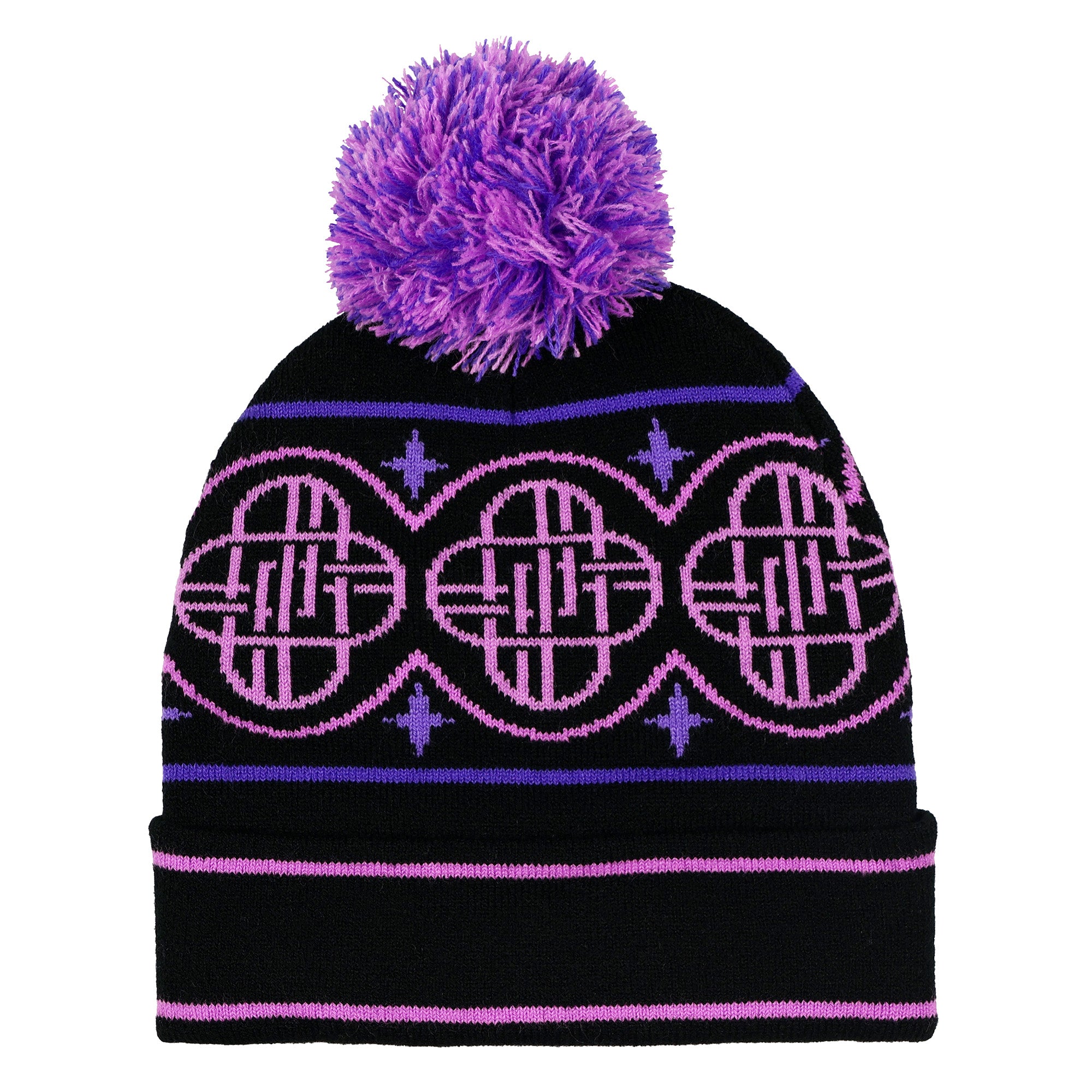K-Pop Demon Hunters Beanie HUNTR/X Cuffed Pom Knit Cap Hat Women's OSFM