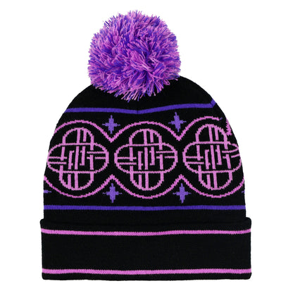 K-Pop Demon Hunters Beanie HUNTR/X Cuffed Pom Knit Cap Hat Women's OSFM