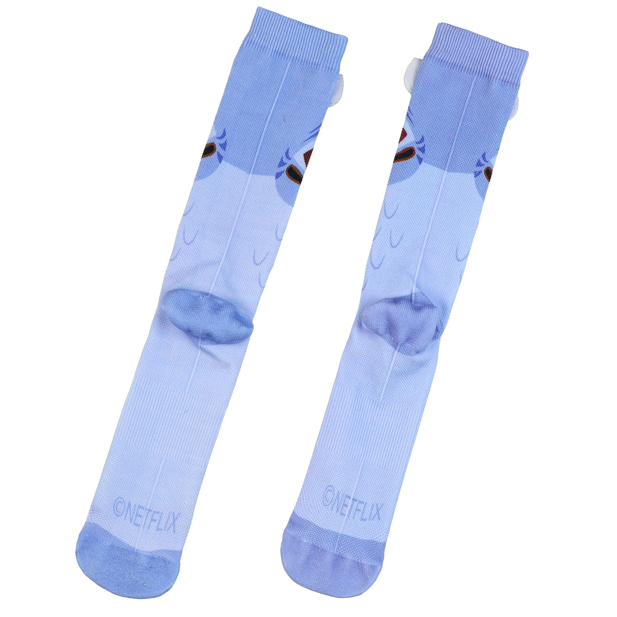 KPop Demon Hunters Derpy Tiger Blue Women's Mid-Calf Crew Socks, 1 Pair