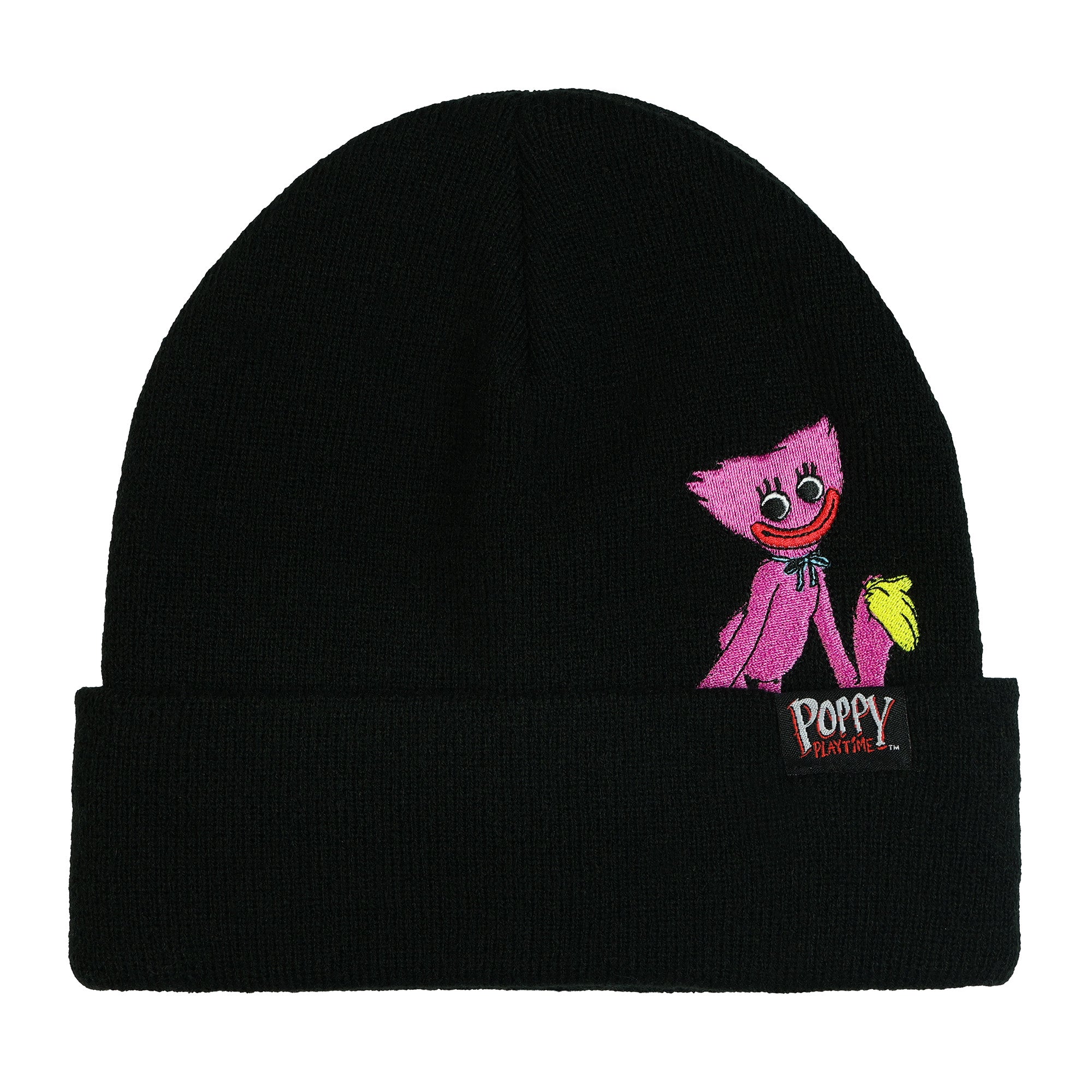 Poppy Playtime Beanie Kissy Missy Embroidered Patch Design Knit Cuffed Hat
