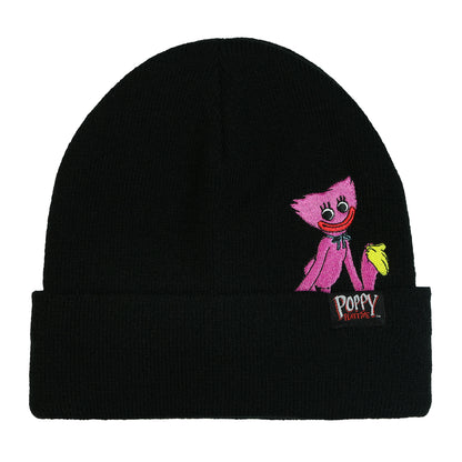 Poppy Playtime Beanie Kissy Missy Embroidered Patch Design Knit Cuffed Hat