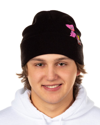 Poppy Playtime Beanie Kissy Missy Embroidered Patch Design Knit Cuffed Hat