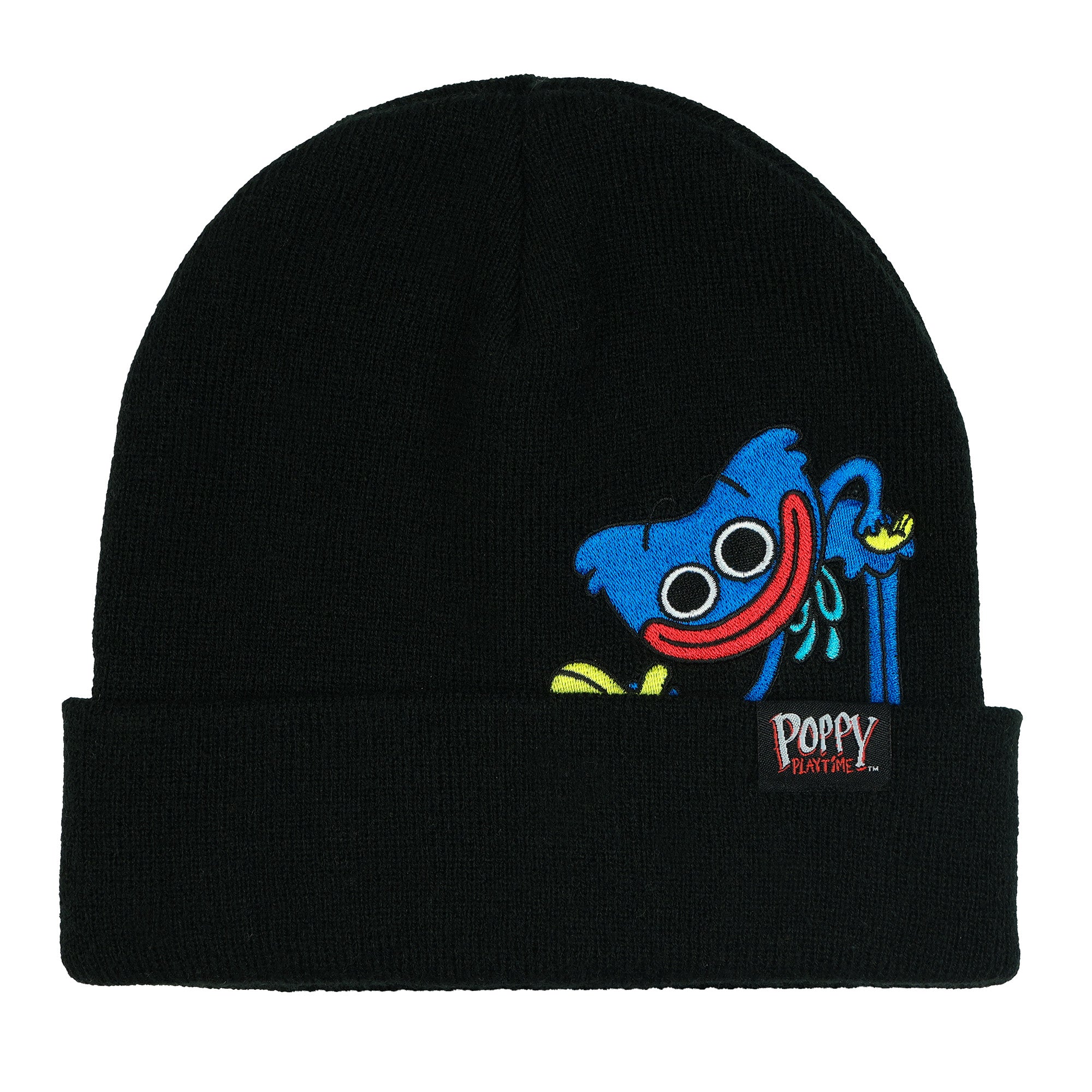 Poppy Playtime Beanie Huggy Wuggy Peek A Boo Embroidered Patch Knit Cuffed Hat