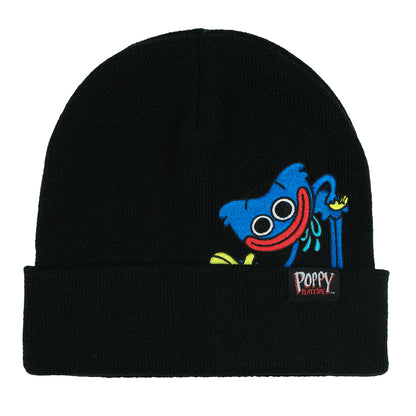 Poppy Playtime Beanie Huggy Wuggy Peek A Boo Embroidered Patch Knit Cuffed Hat