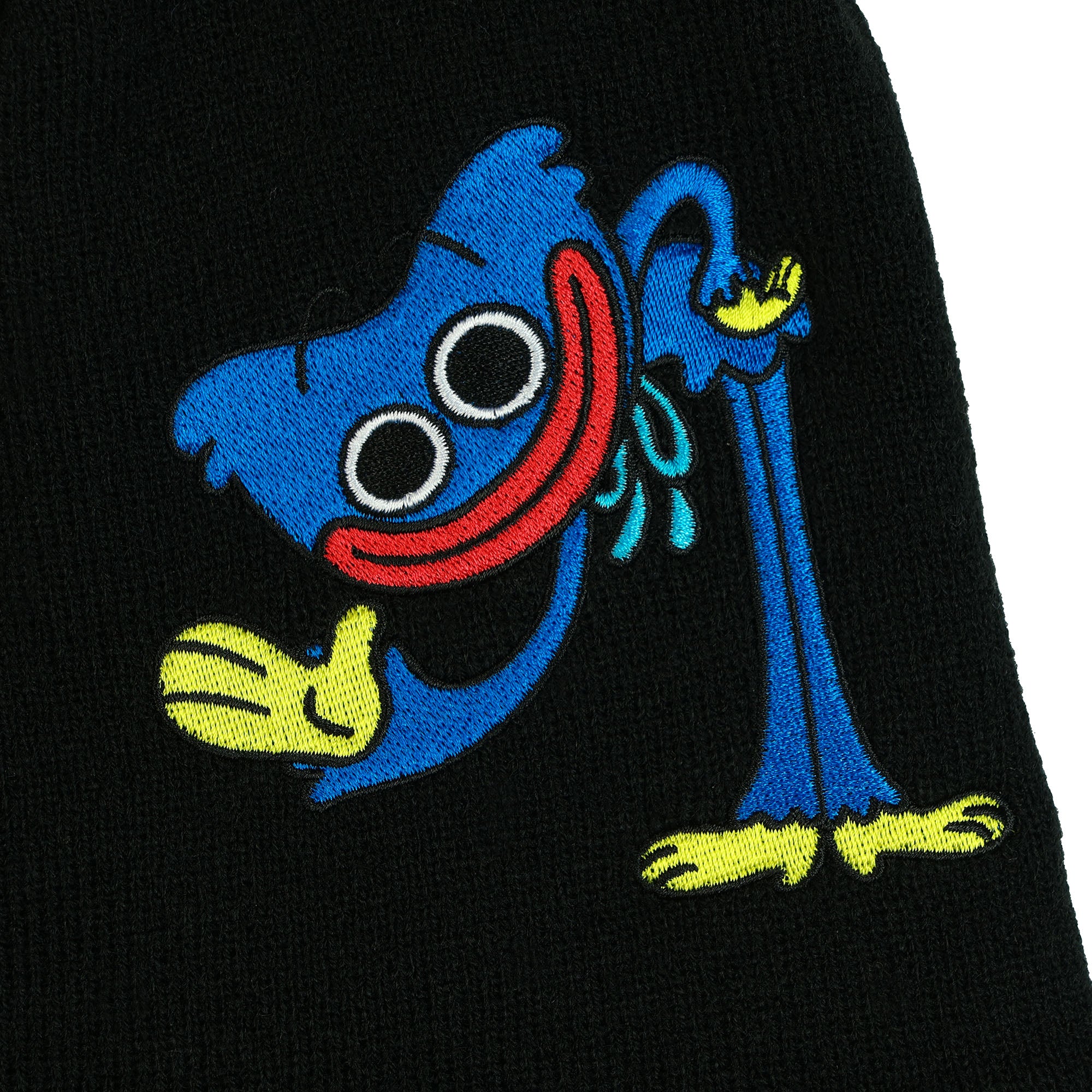 Poppy Playtime Beanie Huggy Wuggy Peek A Boo Embroidered Patch Knit Cuffed Hat