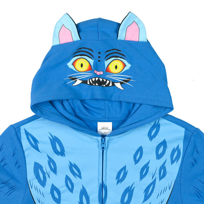 KPop Demon Hunters Hoodie Boy's Derpy Tiger Full-Zip Hooded Sweatshirt