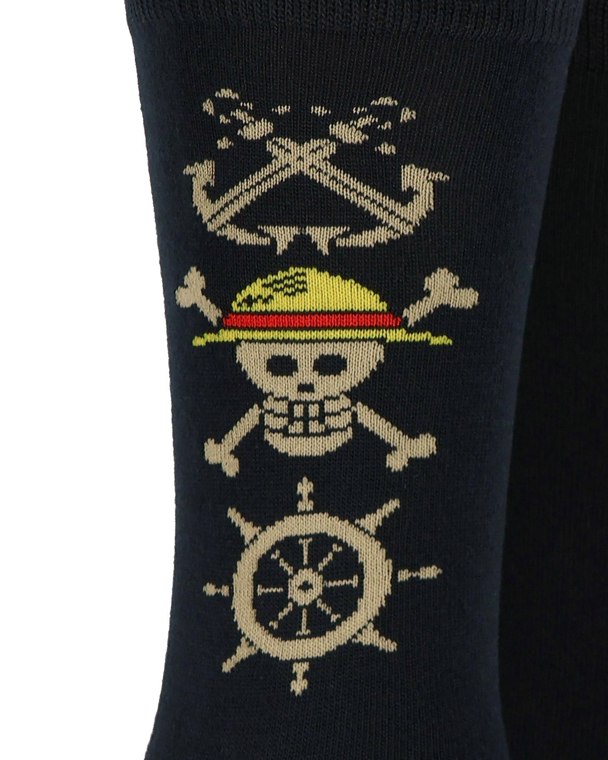 One Piece Treasure Map Men's Mid-Calf Crew Socks Size 8-12, 2 Pair