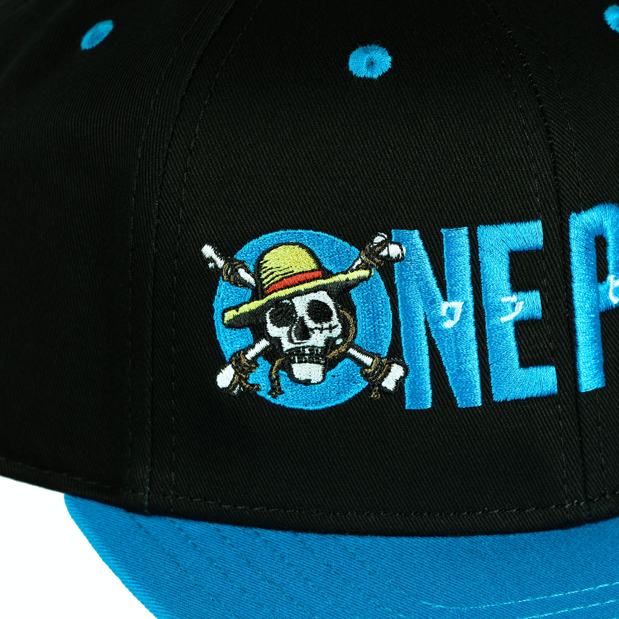 One Piece Flat Brim Hat Embroidered Adjustable Snapback Baseball Cap, Men's OSFM