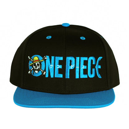 One Piece Flat Brim Hat Embroidered Adjustable Snapback Baseball Cap, Men's OSFM