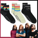 Pink Floyd Women's Dark Side Of The Moon Rainbow 3-Pack Quarter Crew Socks