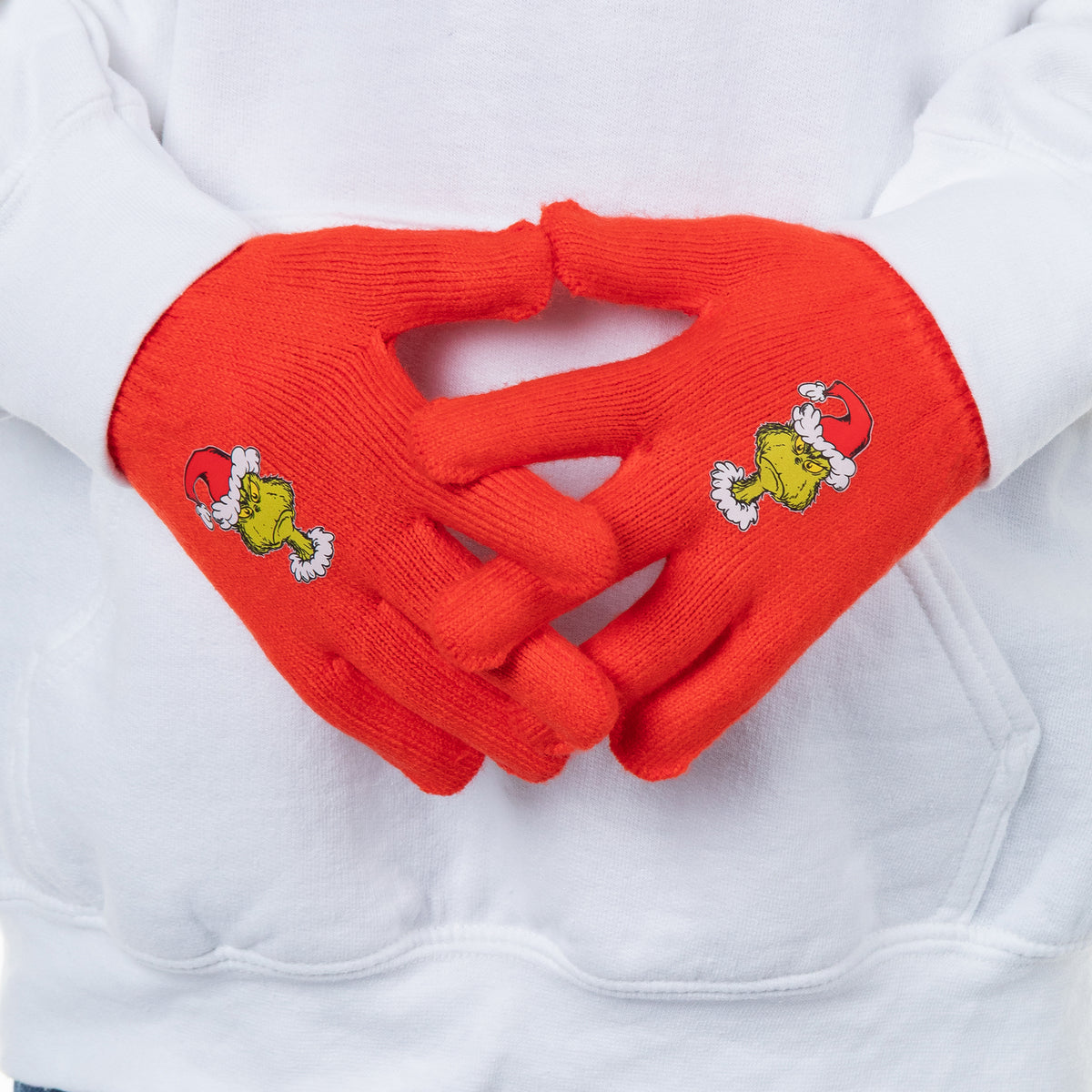 Dr. Seuss The Grinch Naughty and Nice Kid's Double-Sided Cuff Beanie Glove Set