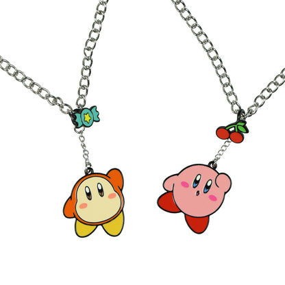 Nintendo Kirby and Bandana Waddle Dee 2-Piece Enamel Charm Necklace Set OSFA