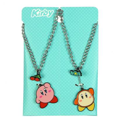 Nintendo Kirby and Bandana Waddle Dee 2-Piece Enamel Charm Necklace Set OSFA