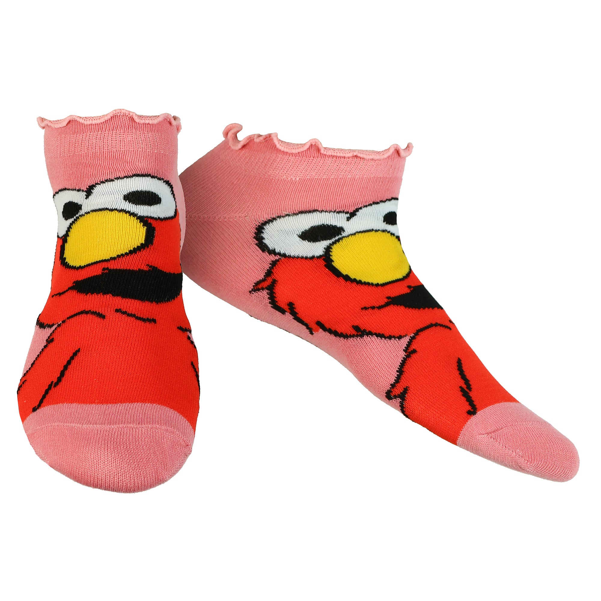 Sesame Street Ankle Socks Women's Mix and Match Lettuce Edge OSFM, 5-Pack