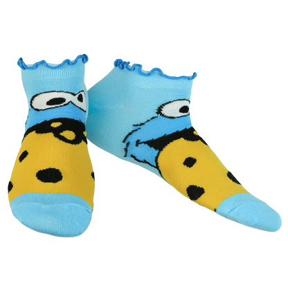 Sesame Street Ankle Socks Women's Mix and Match Lettuce Edge OSFM, 5-Pack