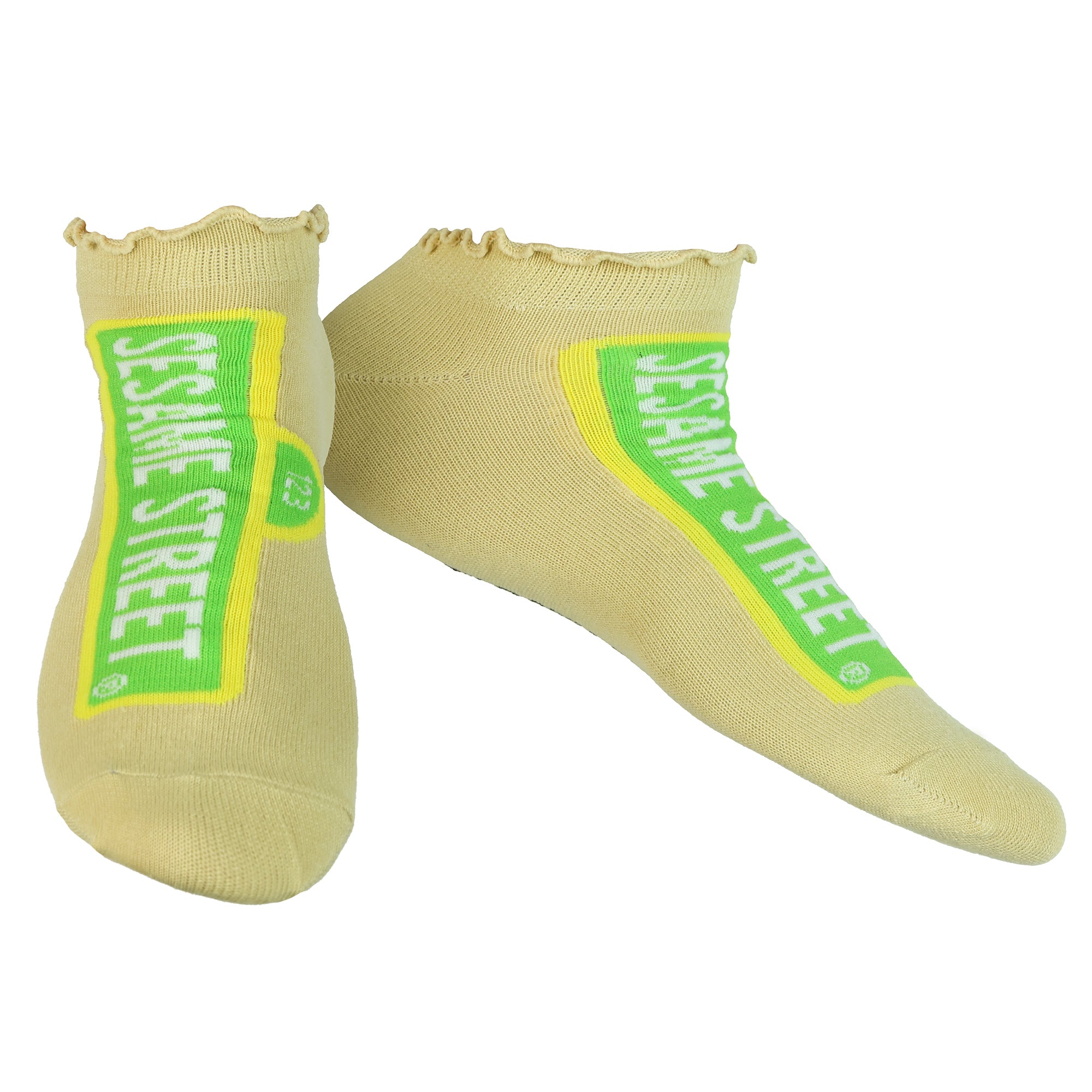 Sesame Street Ankle Socks Women's Mix and Match Lettuce Edge OSFM, 5-Pack
