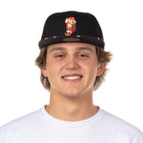 Super Mario Hat Embroidered Mario Patch Adult Flat Bill Adjustable Baseball Cap