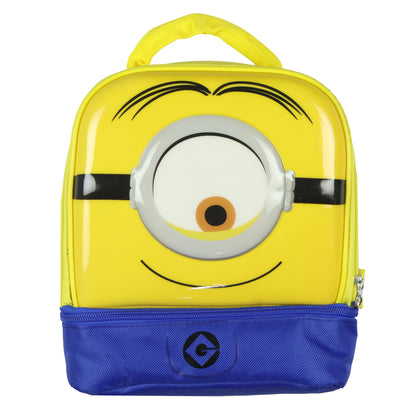 Minions Lunch Box Stuart Insulated Dual Compartment Lunch Tote Bag 10" - Seven Times Six