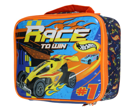 Hotwheels Race To Win Lunch Box Full Zip Around Insulated Lunch Tote Bag