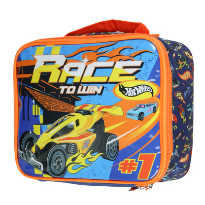 Hot Wheels Race To Win Lunch Box Full Zip Around Insulated Lunch Tote Bag 10" - Seven Times Six