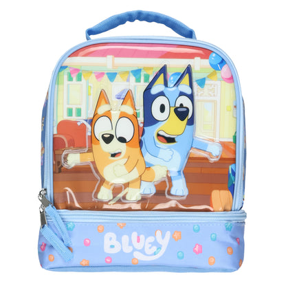 Bluey Lunch Box Bluey Bingo Party Time Dual Compartment Insulated Lunch Bag 10" - Seven Times Six