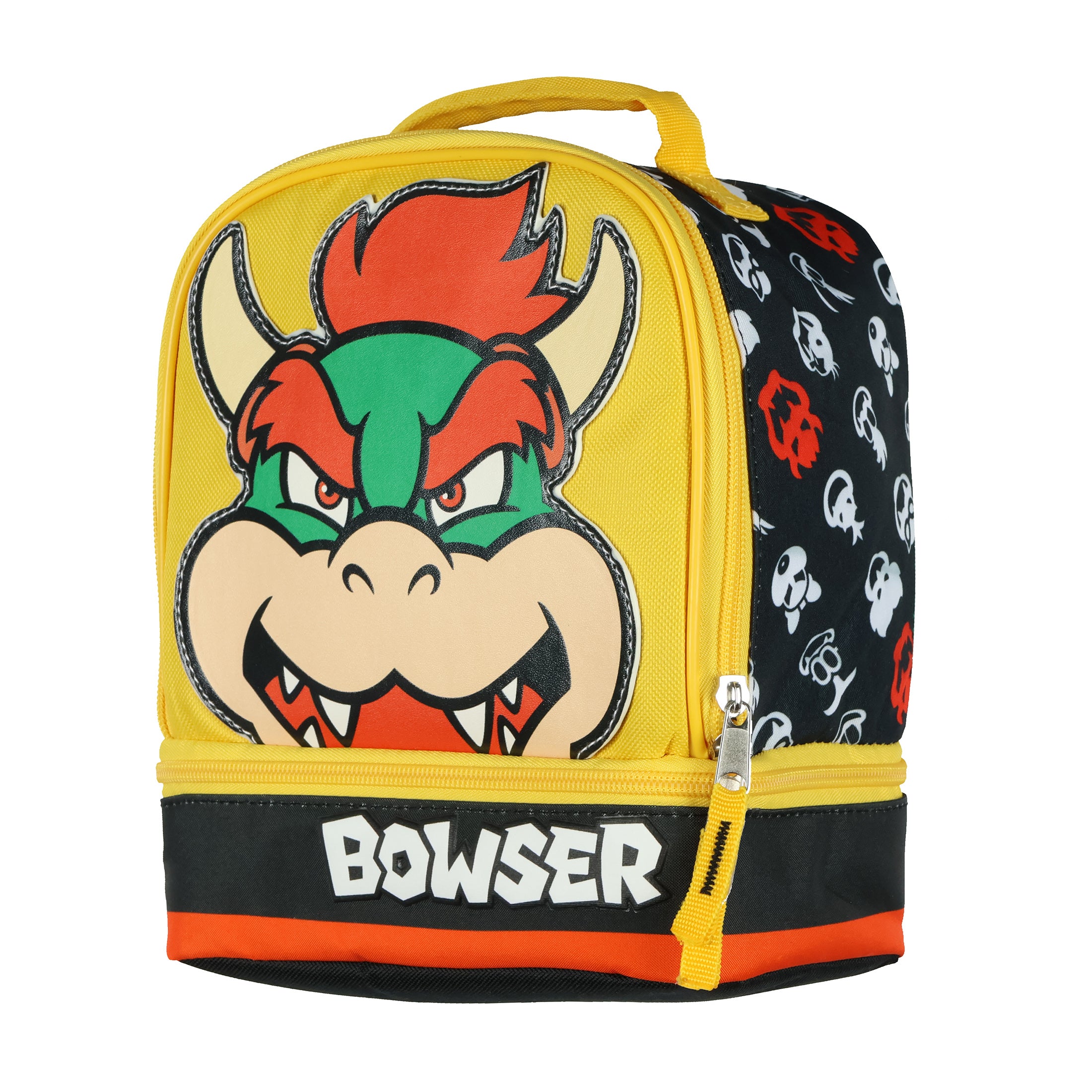 Super Mario Lunch Box Bowser Insulated Dual Compartment Lunch Tote Bag 10" - Seven Times Six