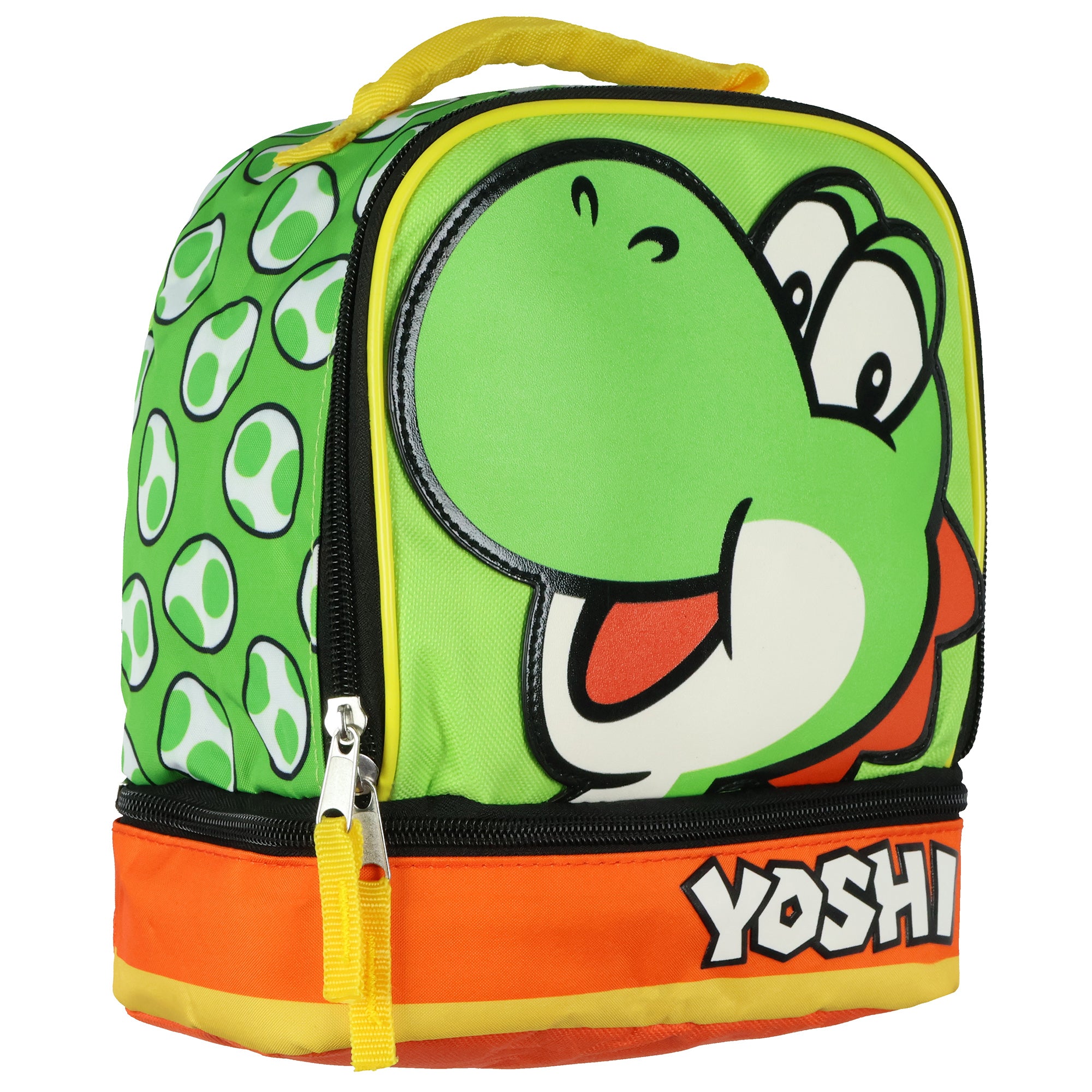 Super Mario Yoshi Lunch Box Dual Compartment Insulated Lunch Tote 10" - Seven Times Six