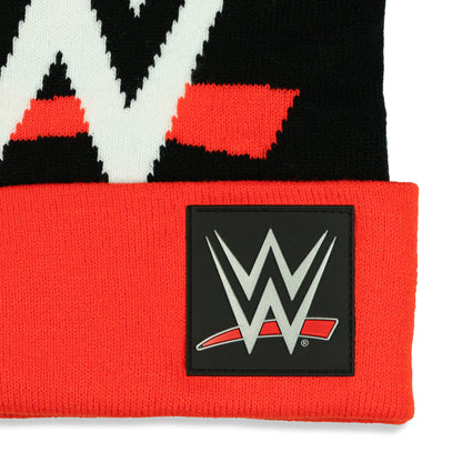 WWE Beanie World Wrestling Entertainment Logo Shill Cuffed Pom Winter Cap Hat