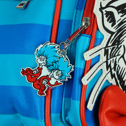 Dr. Seuss Cat In The Hat Mini Backpack 11" Faux Leather Bag Adjustable Straps