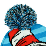 The Cat in the Hat Beanie Cuffed Jacquard Pom Beanie Hat Cap