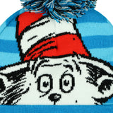 The Cat in the Hat Beanie Cuffed Jacquard Pom Beanie Hat Cap